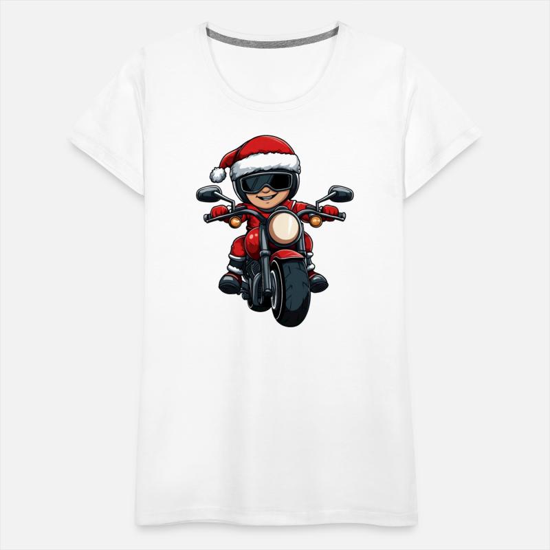 Christmas motorcyclist