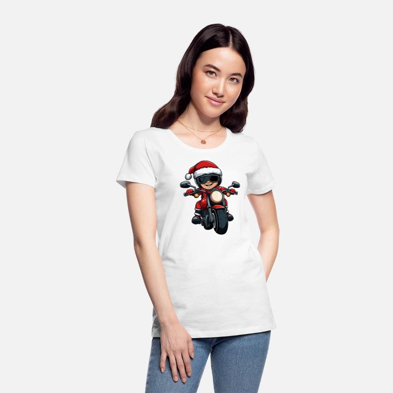 Christmas motorcyclist