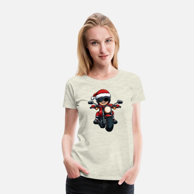Christmas motorcyclist