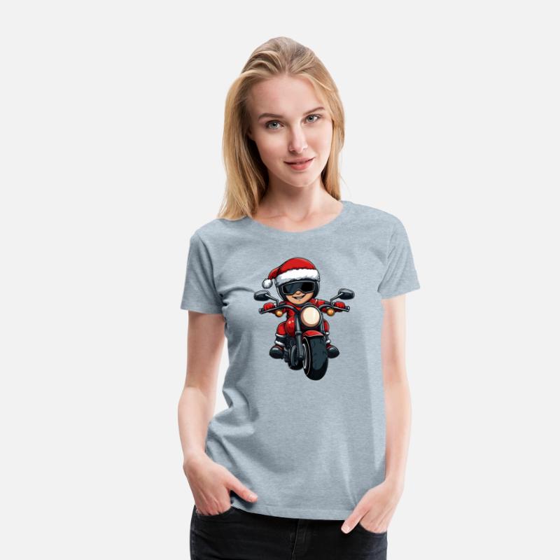 Christmas motorcyclist