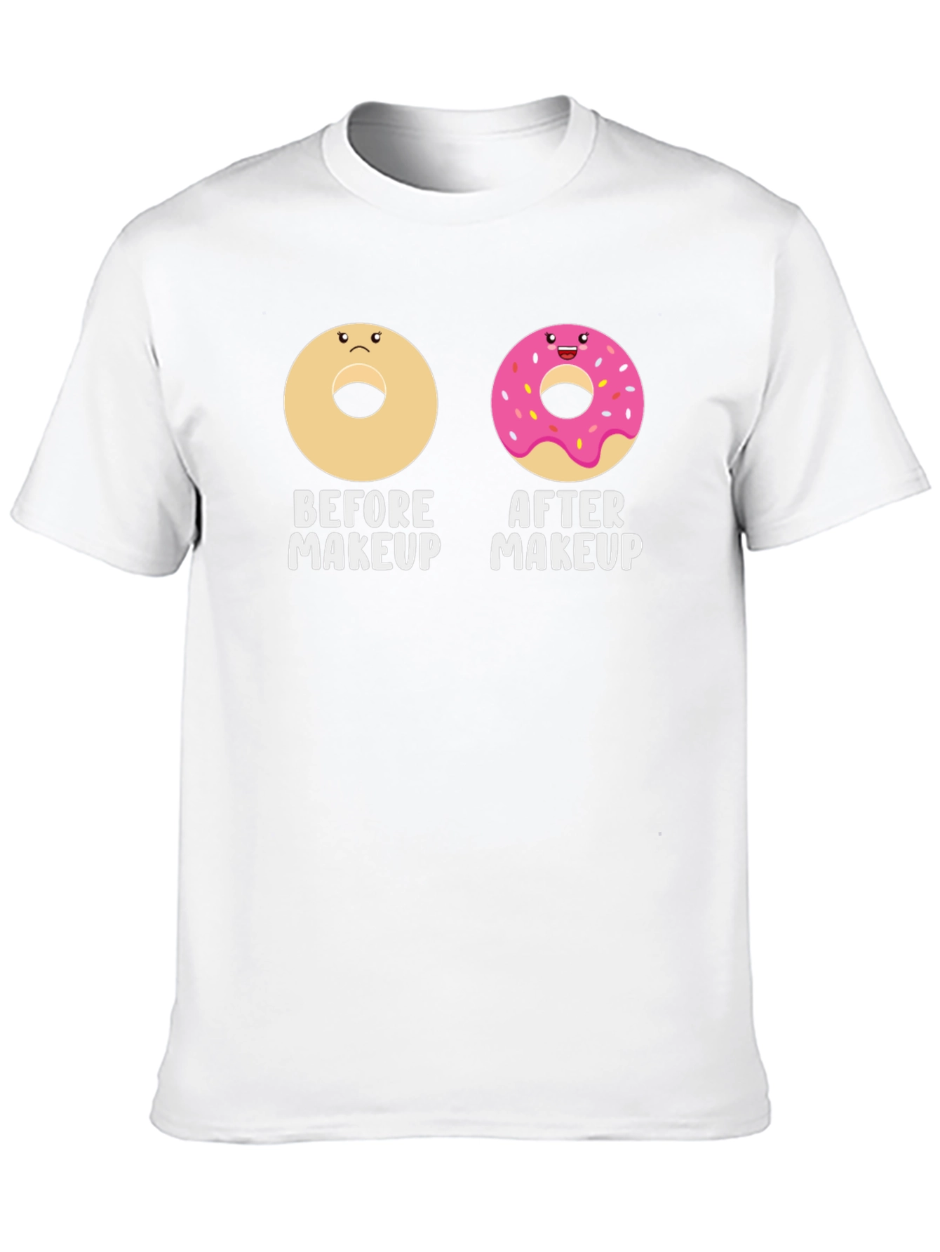 Donut Makeup T-Shirt - Funny Graphic Tee