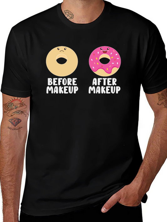 Donut Makeup T-Shirt - Funny Graphic Tee