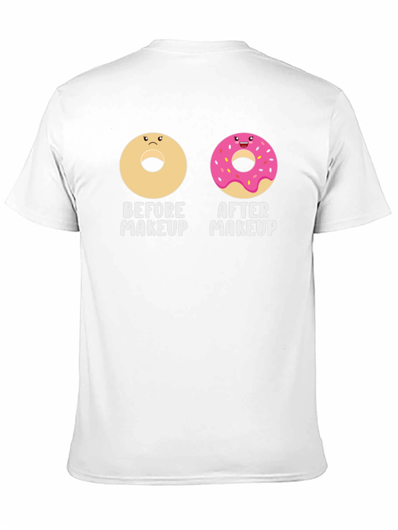 Donut Makeup T-Shirt - Funny Graphic Tee