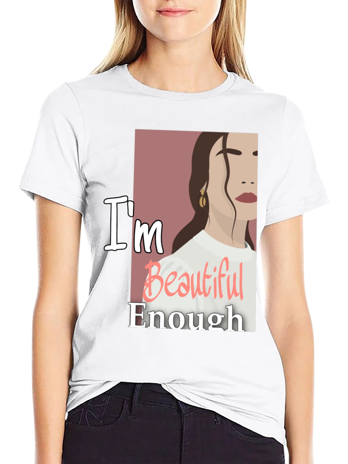 Im Beautiful Enough Graphic Tee - Trendy Comfort