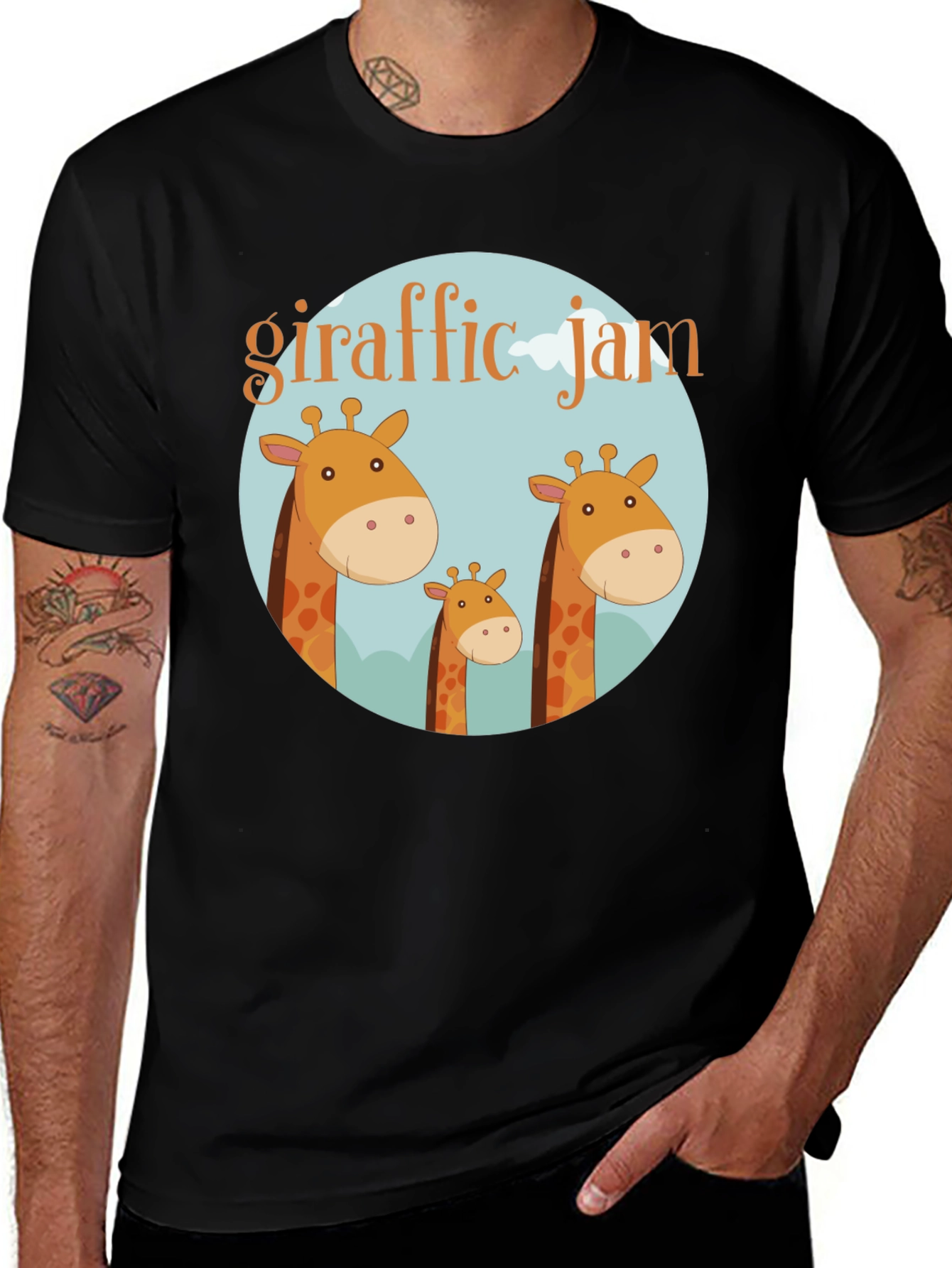 Giraffe Jam T-Shirt - Fun Animal Graphic Tee