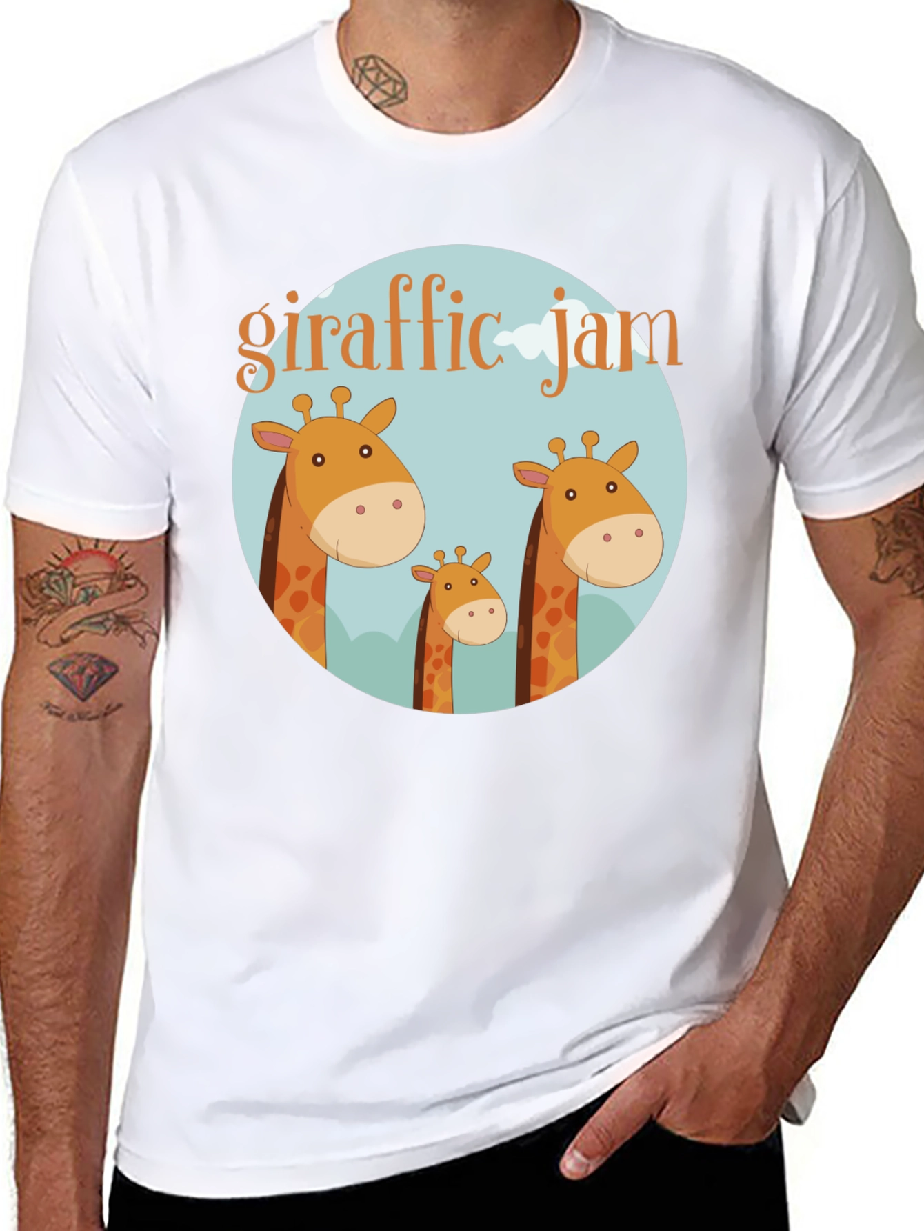 Giraffe Jam T-Shirt - Fun Animal Graphic Tee