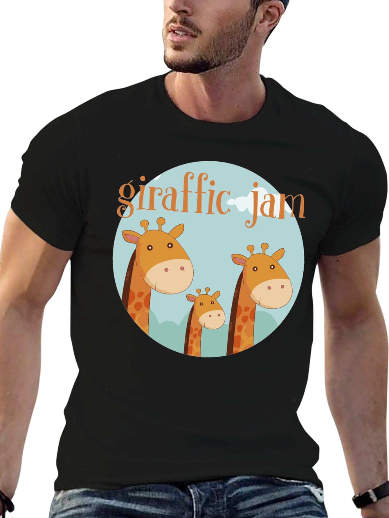 Giraffe Jam T-Shirt - Fun Animal Graphic Tee