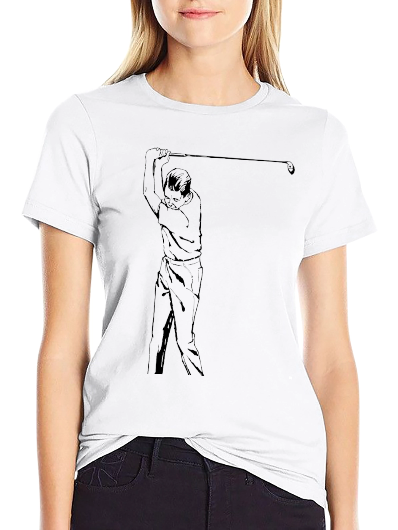 Golf Swing Graphic Tee - Cool Sport Shirt