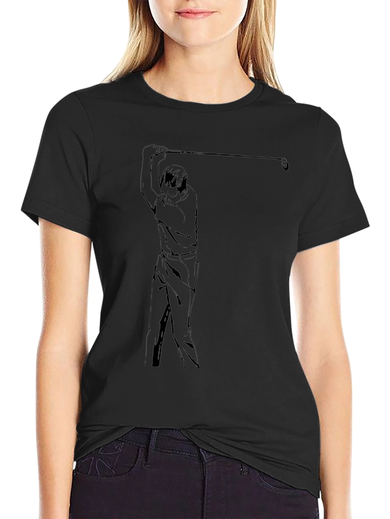 Golf Swing Graphic Tee - Cool Sport Shirt