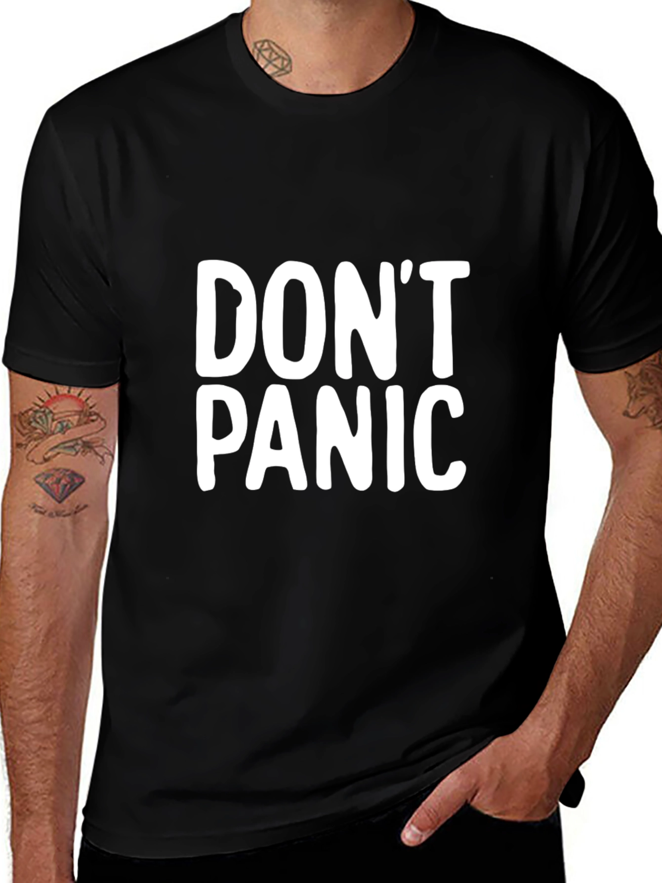 Dont Panic T-Shirt - Relaxed Cotton Tee