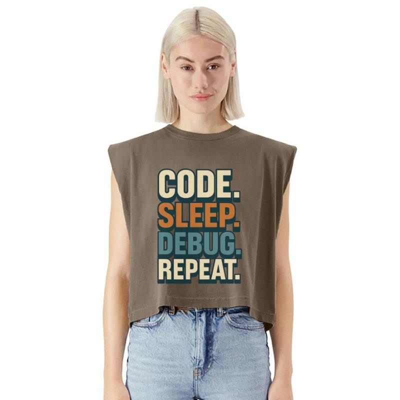 Code. Sleep. Debug. Repeat. - Funny Programmer T-S