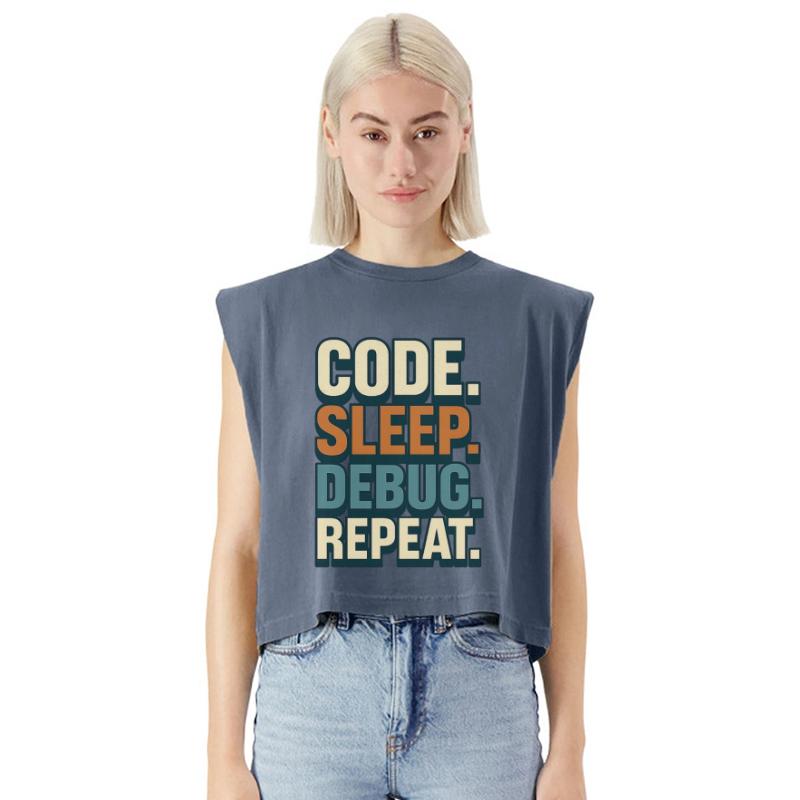 Code. Sleep. Debug. Repeat. - Funny Programmer T-S