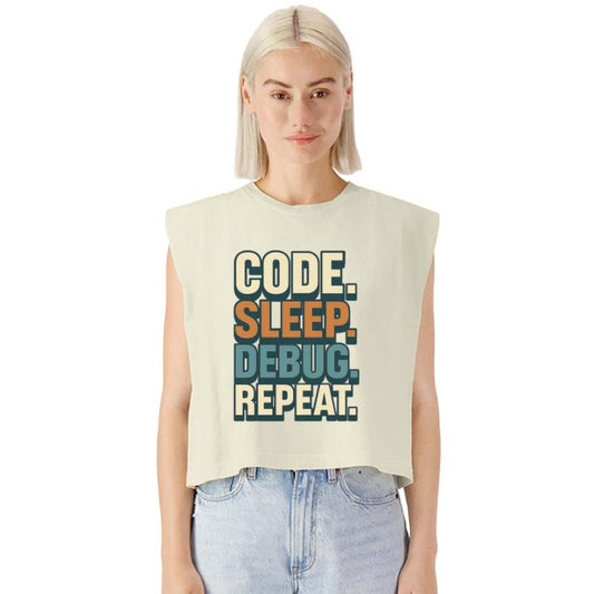 Code. Sleep. Debug. Repeat. - Funny Programmer T-S