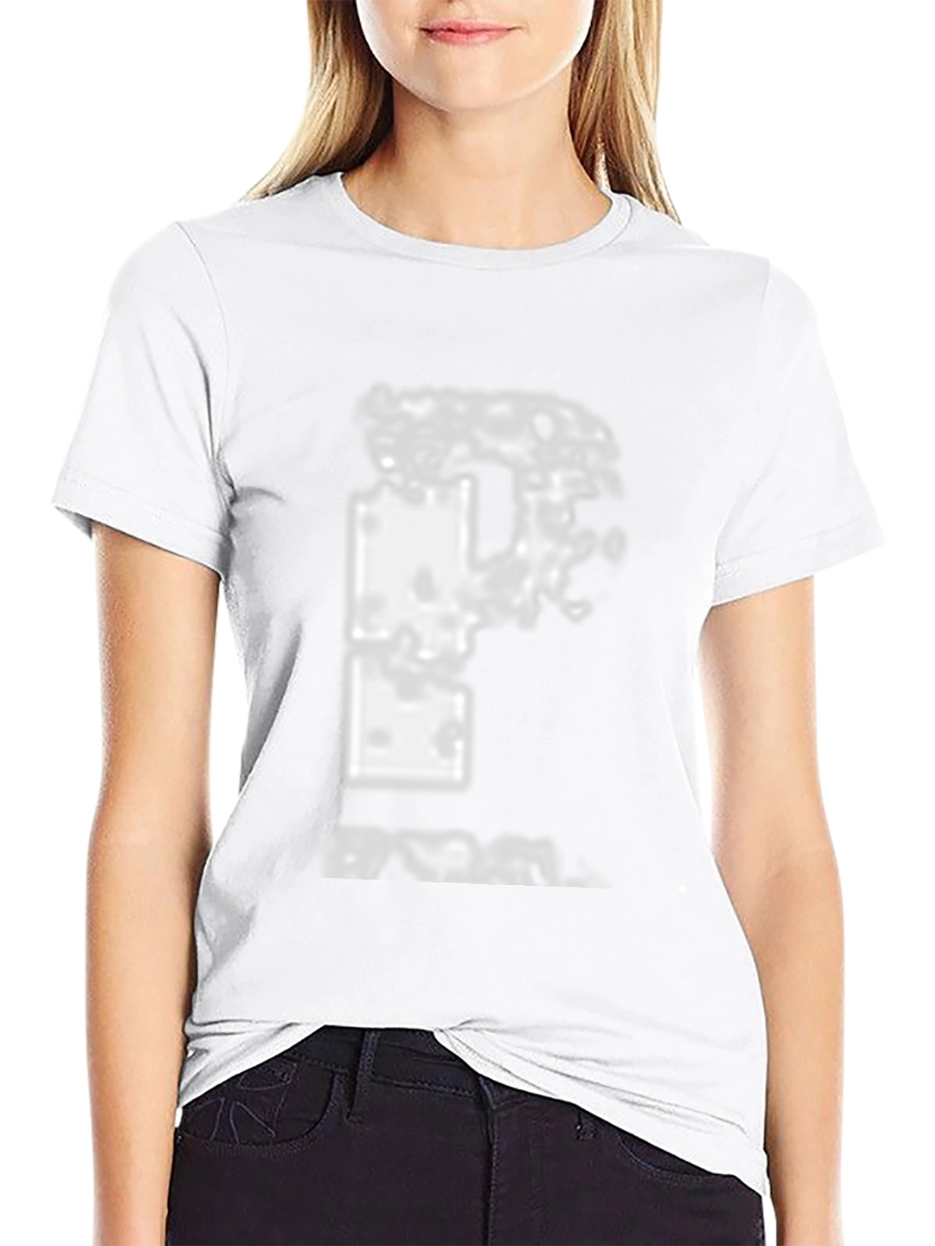 Distressed Graphic Print Black T-Shirt