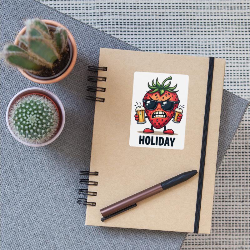 Cool strawberry with beer - for vacations