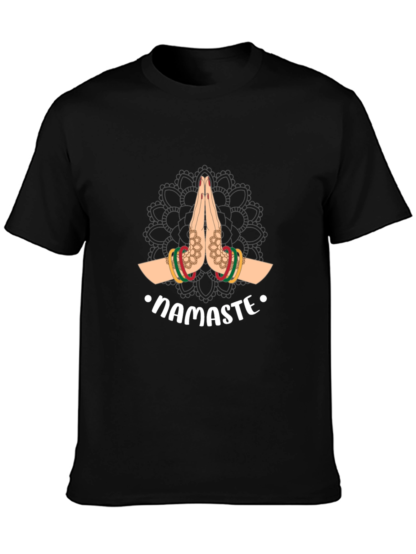 Namaste Graphic Tee - Black Casual Shirt