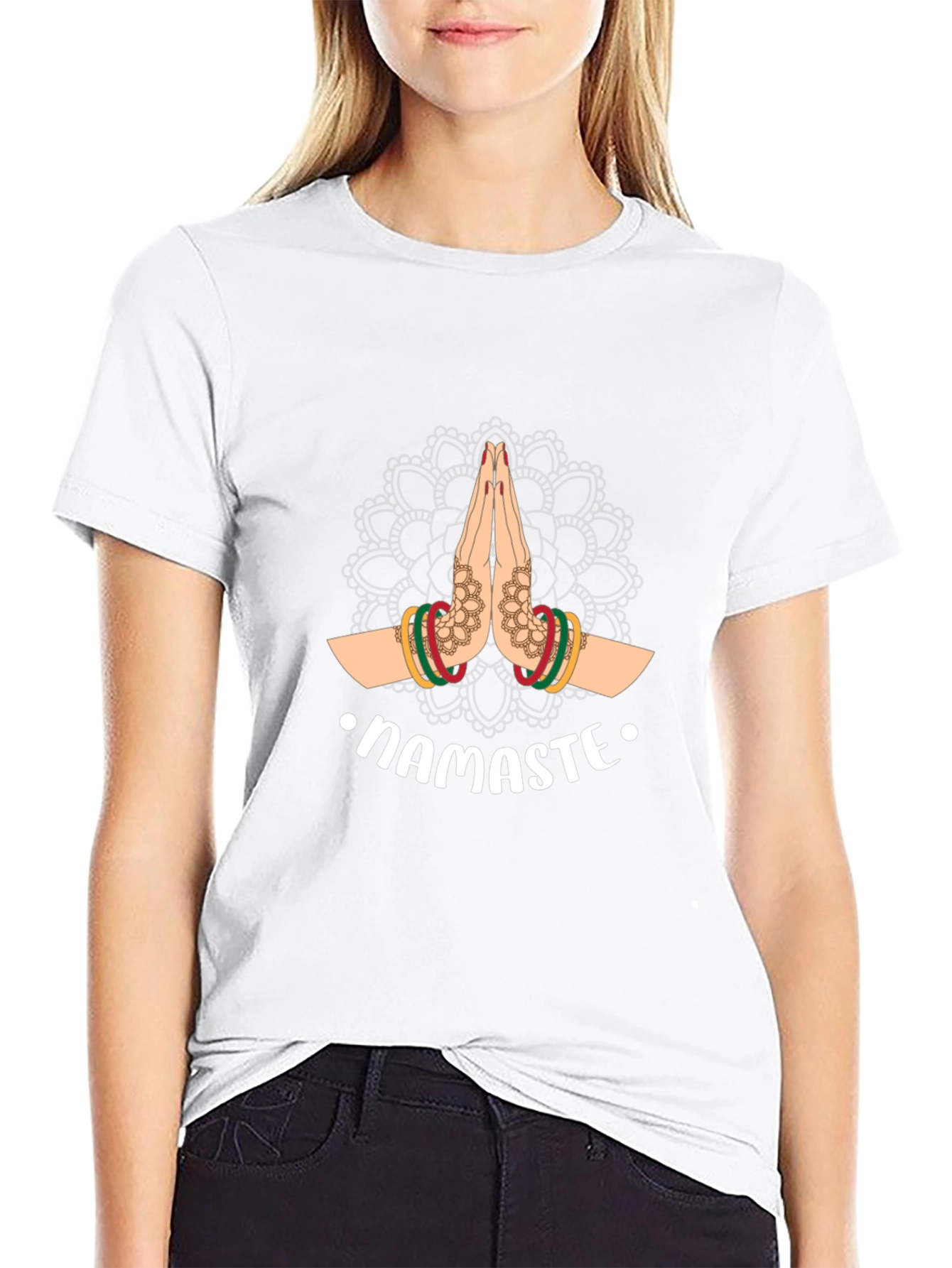 Namaste Graphic Tee - Black Casual Shirt