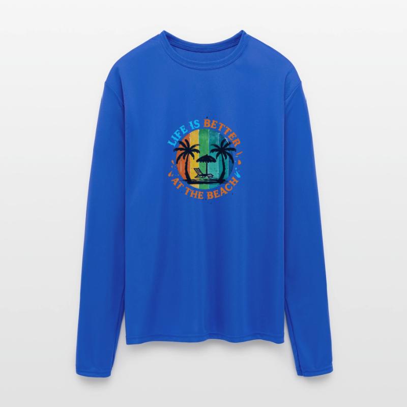 Crayon Illustration Of Beach Scene With Umbrella