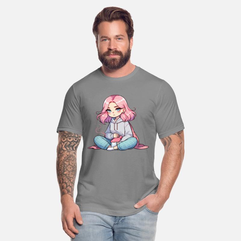 Cute Anime Girl with Coffee and Cozy Blanket