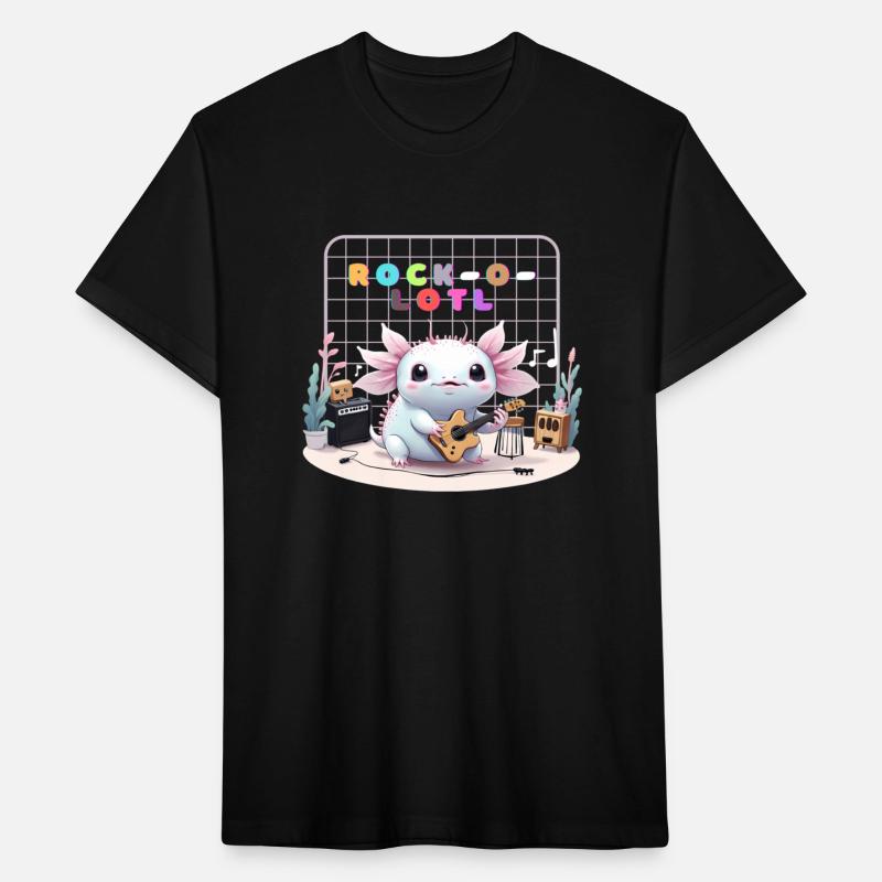 Cute Axolotl Musician: Musical Amphibian Creature