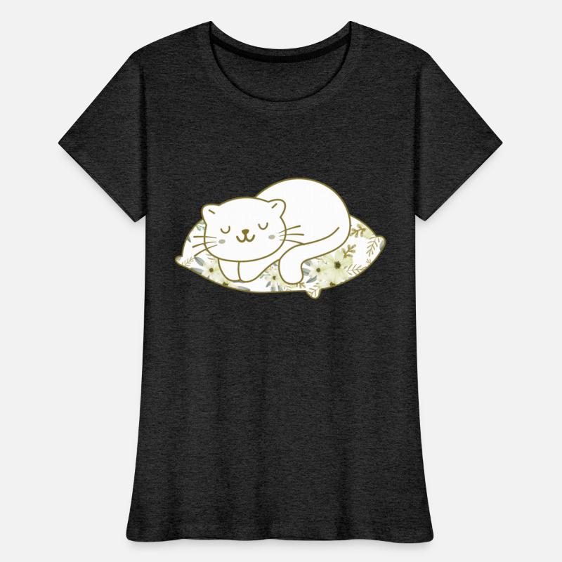 Cute Cat Sleeping on a Colorful Pillow