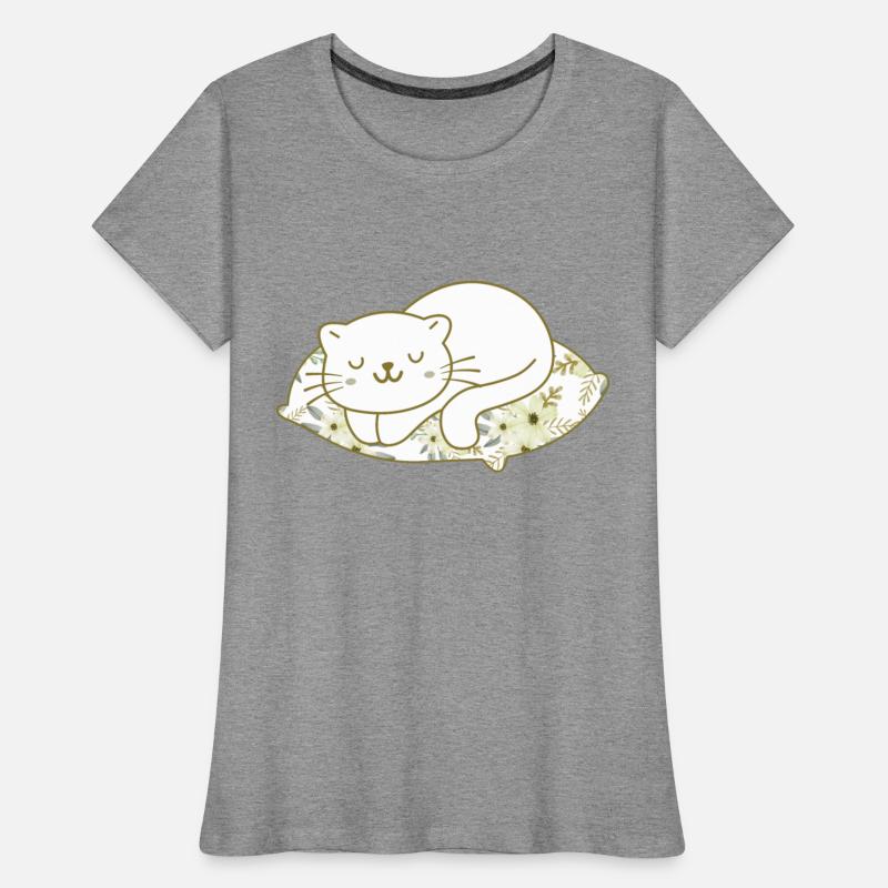 Cute Cat Sleeping on a Colorful Pillow