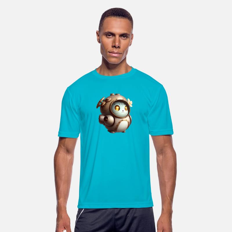 Cute funny round shaped robot cat