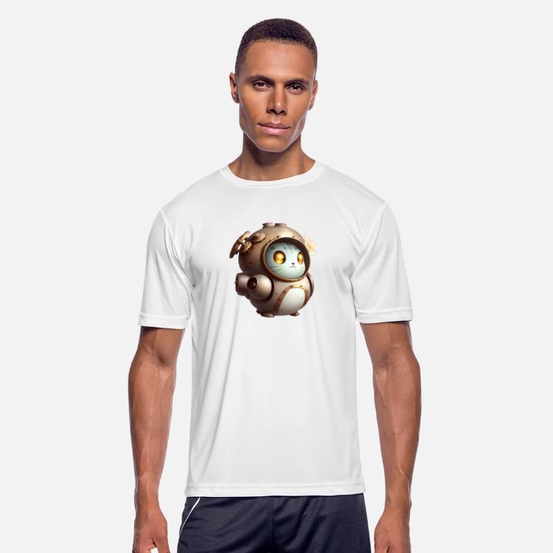 Cute funny round shaped robot cat