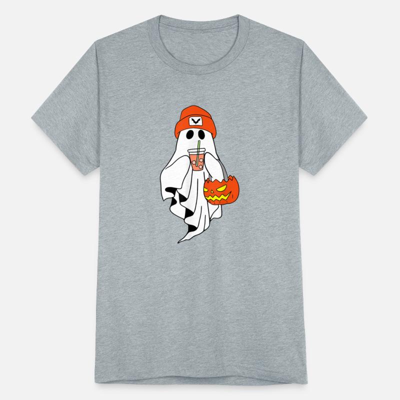 Cute Ghost Drinking Coffee Halloween Ghost Ice Cof