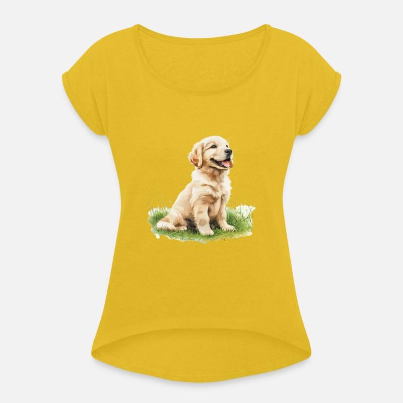 Cute Puppy Golden Retriever Watercolor