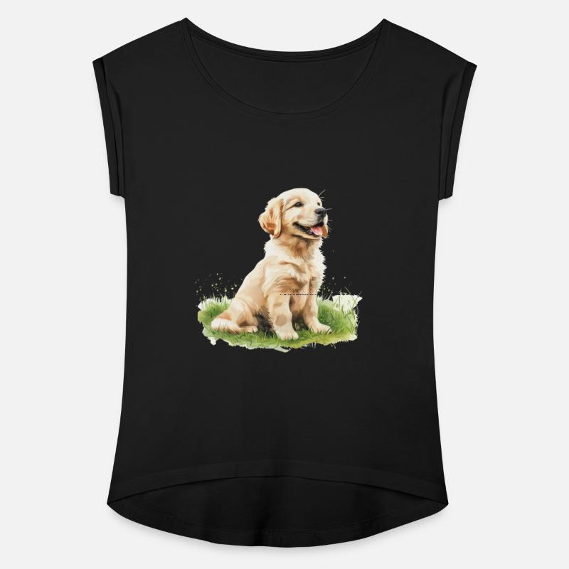 Cute Puppy Golden Retriever Watercolor