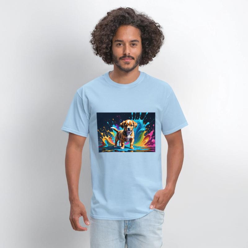 Cute Puppy Made of Liquid Colours