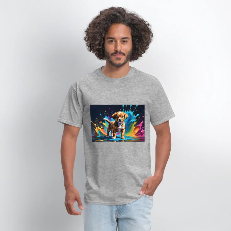 Cute Puppy Made of Liquid Colours