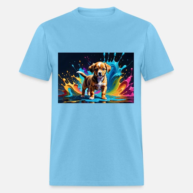 Cute Puppy Made of Liquid Colours