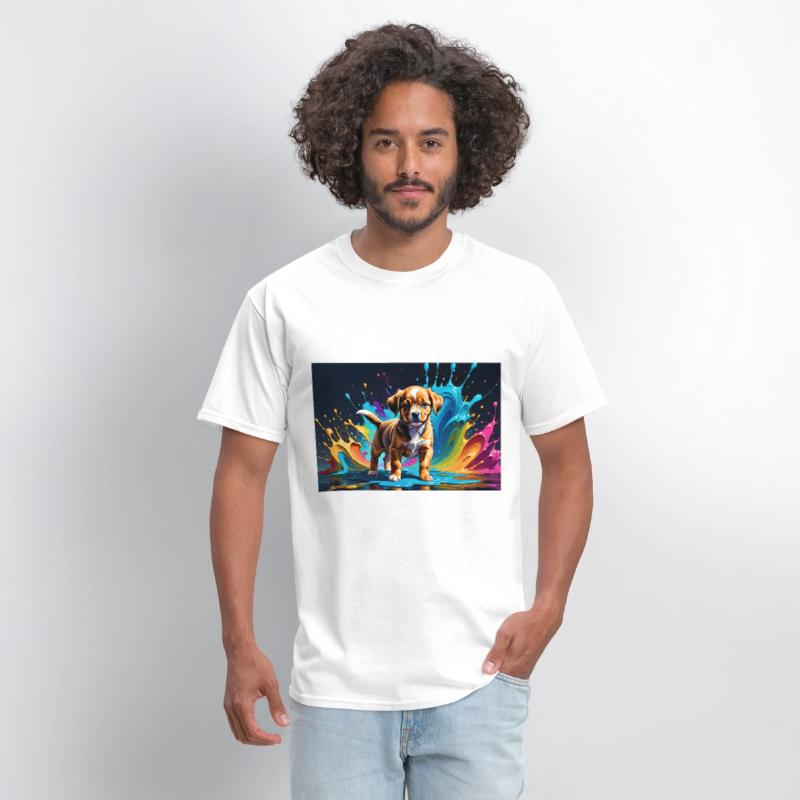 Cute Puppy Made of Liquid Colours