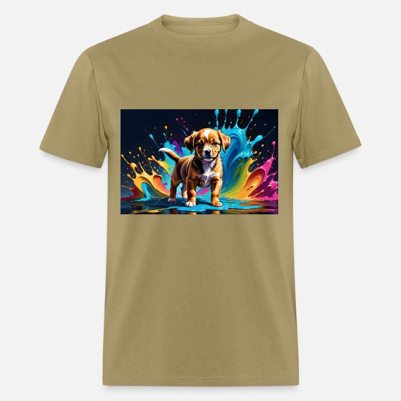 Cute Puppy Made of Liquid Colours