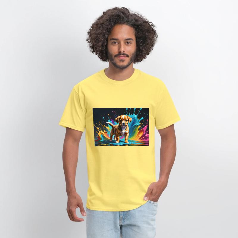 Cute Puppy Made of Liquid Colours