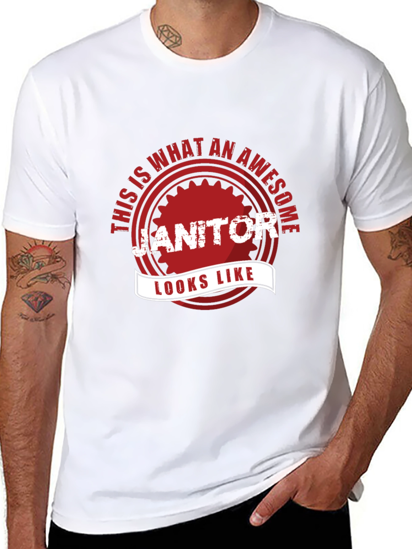 Awesome Janitor T-Shirt - Funny Gift