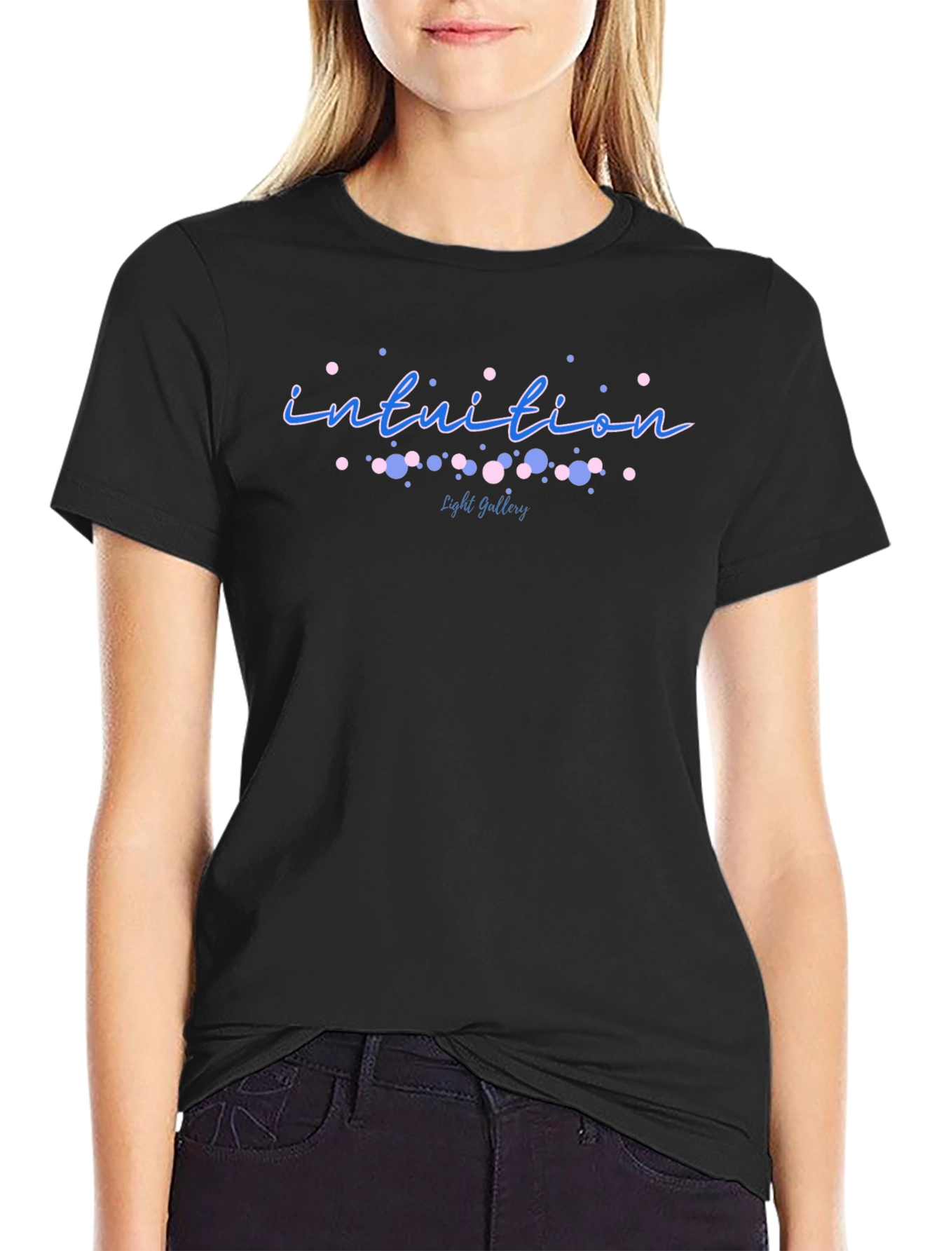 Intuition Graphic Tee - Black Cotton T-Shirt