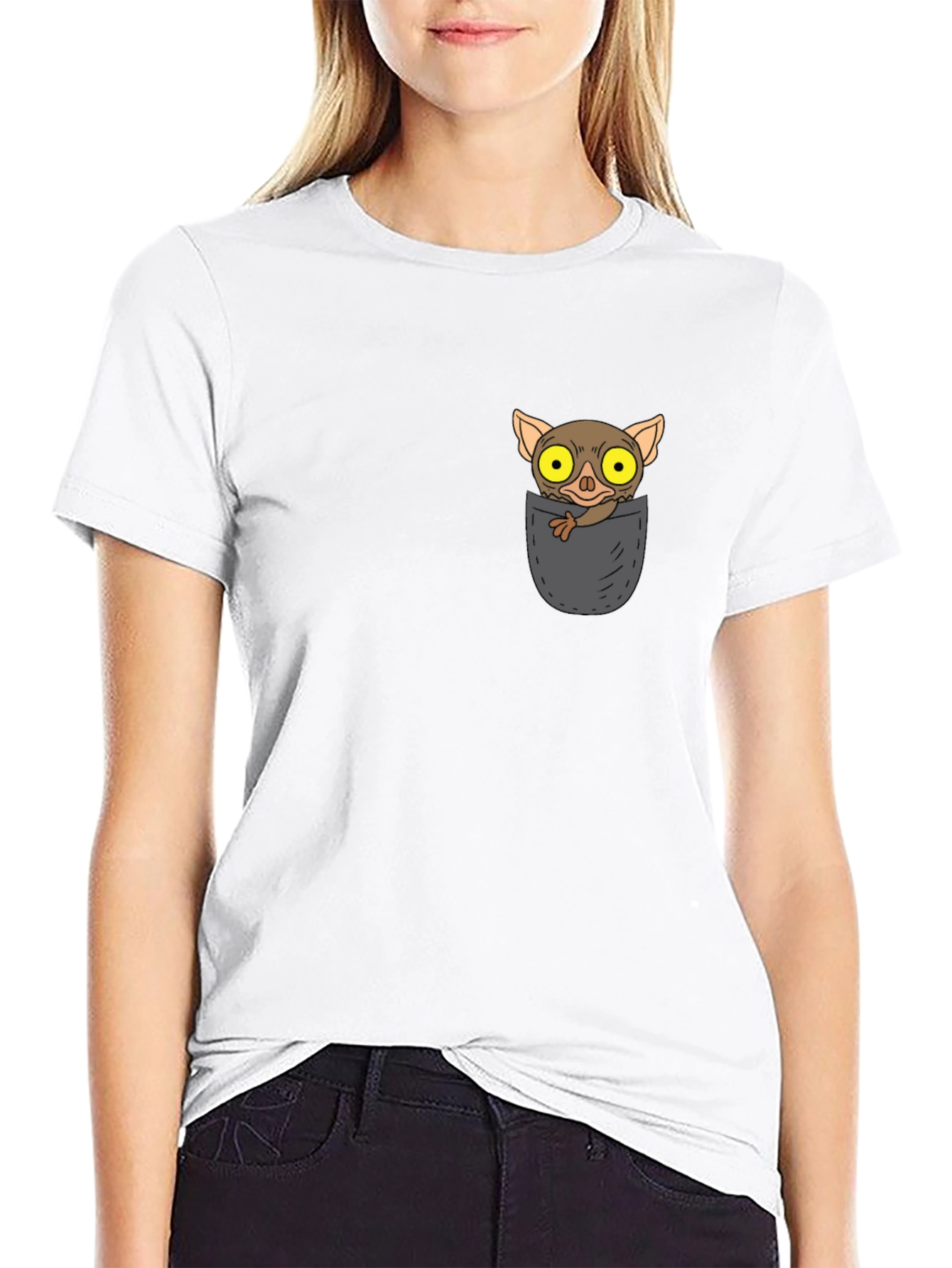 Tarsier Pocket T-Shirt - Cute Animal Design