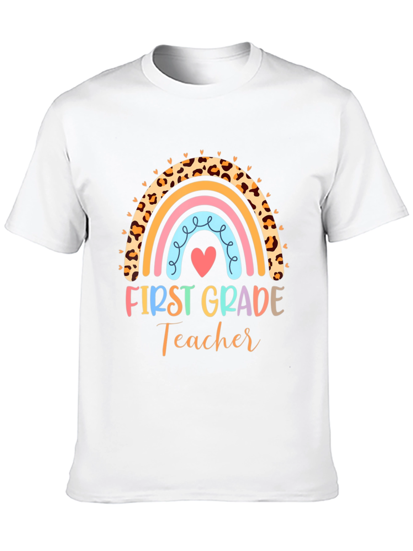 First Grade Teacher Rainbow T-Shirt