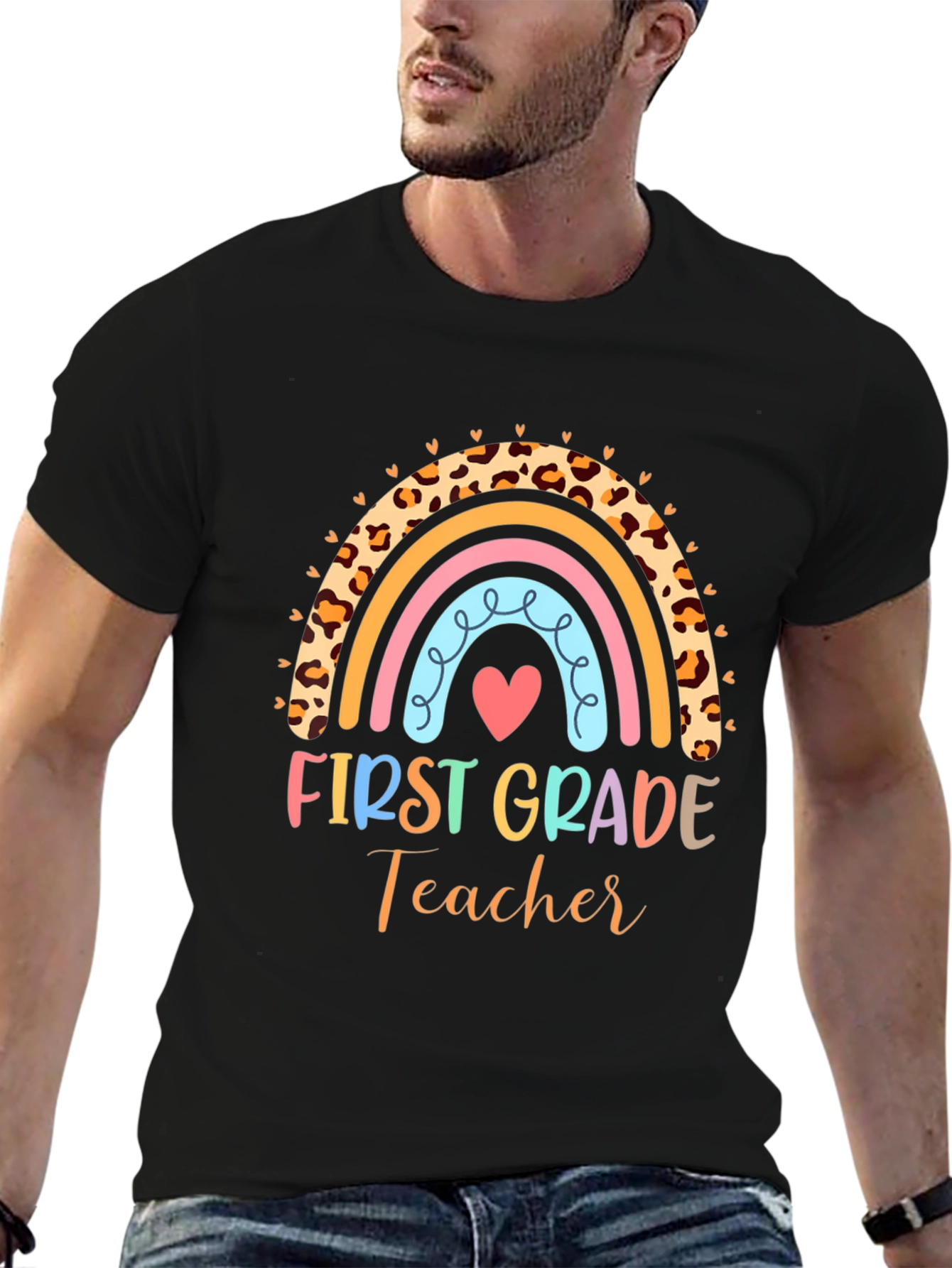 First Grade Teacher Rainbow T-Shirt
