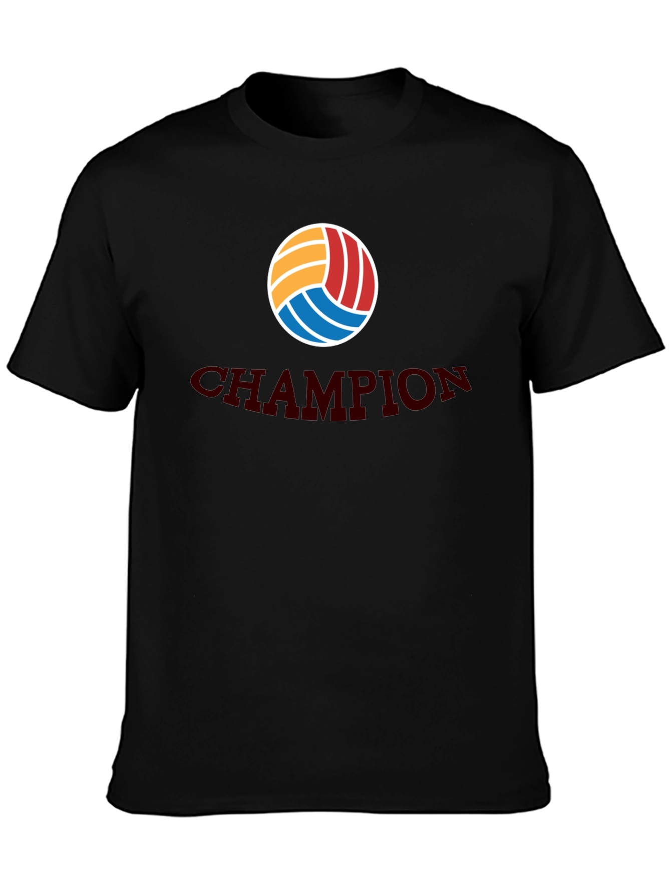 Volleyball Champion Graphic Tee - Black
