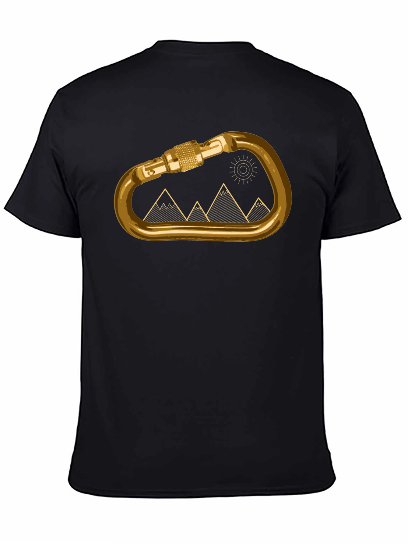 Climbing Carabiner Mountain Graphic Tee