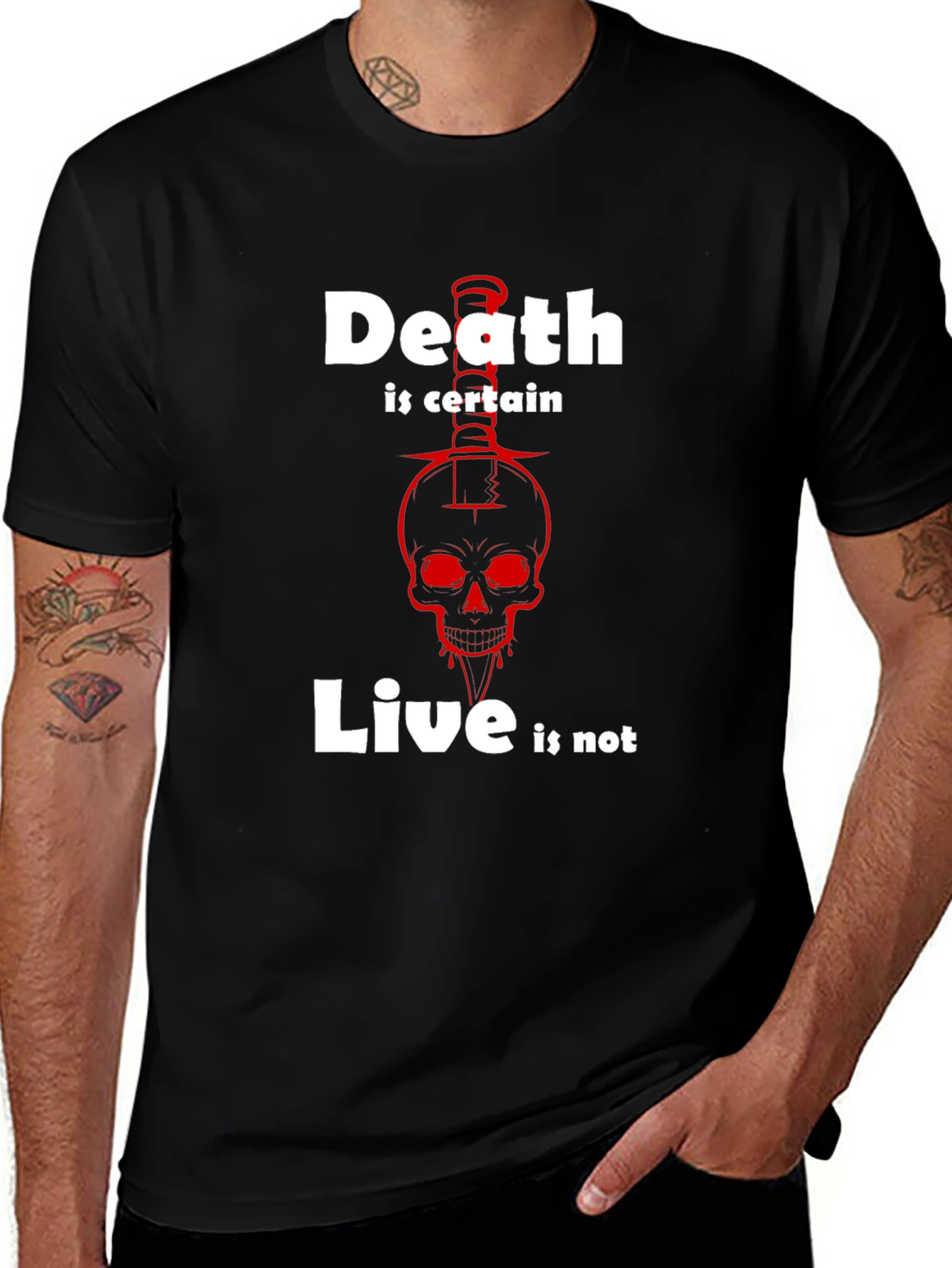 Death is Certain Skull Graphic Tee