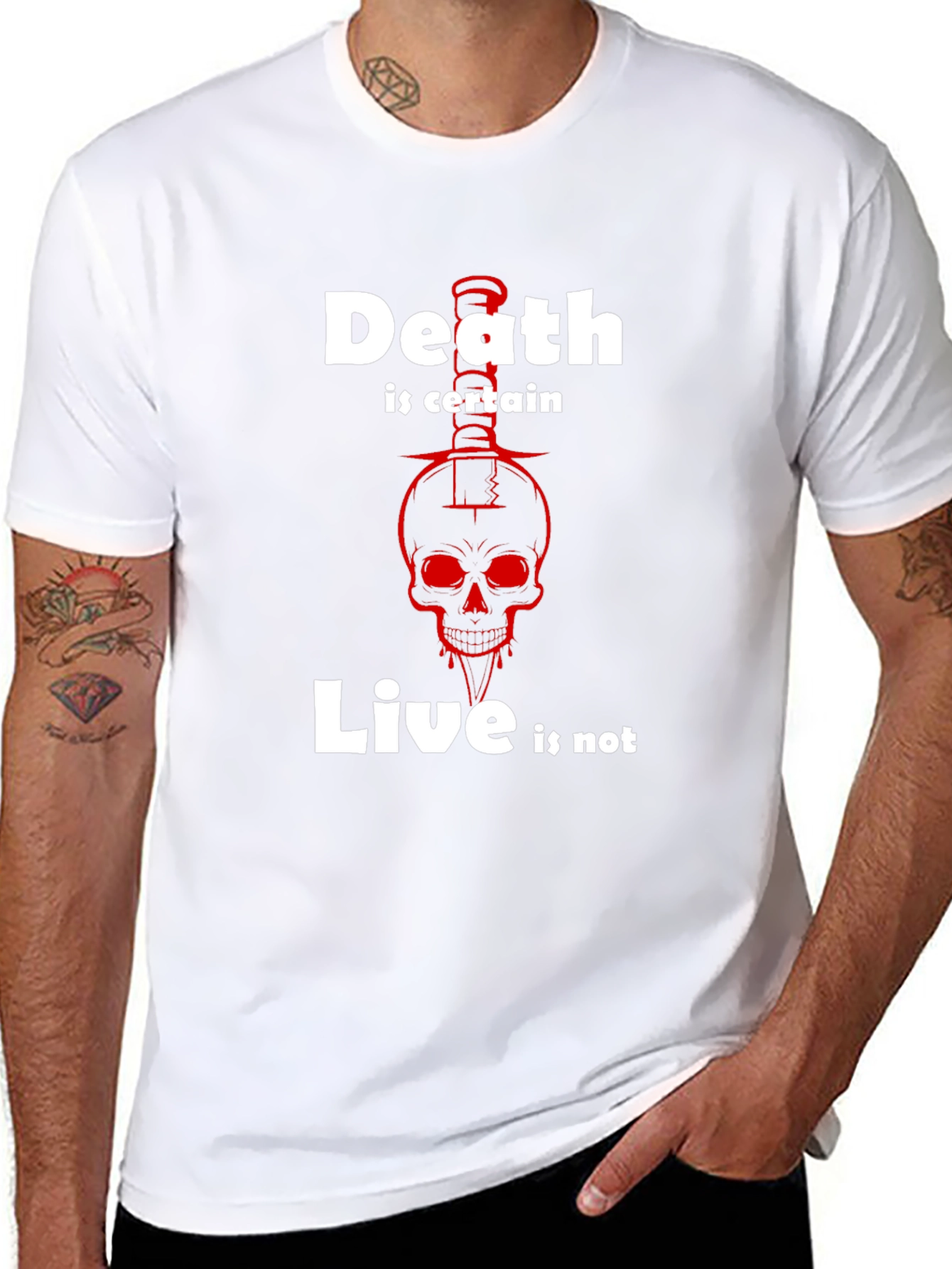 Death is Certain Skull Graphic Tee