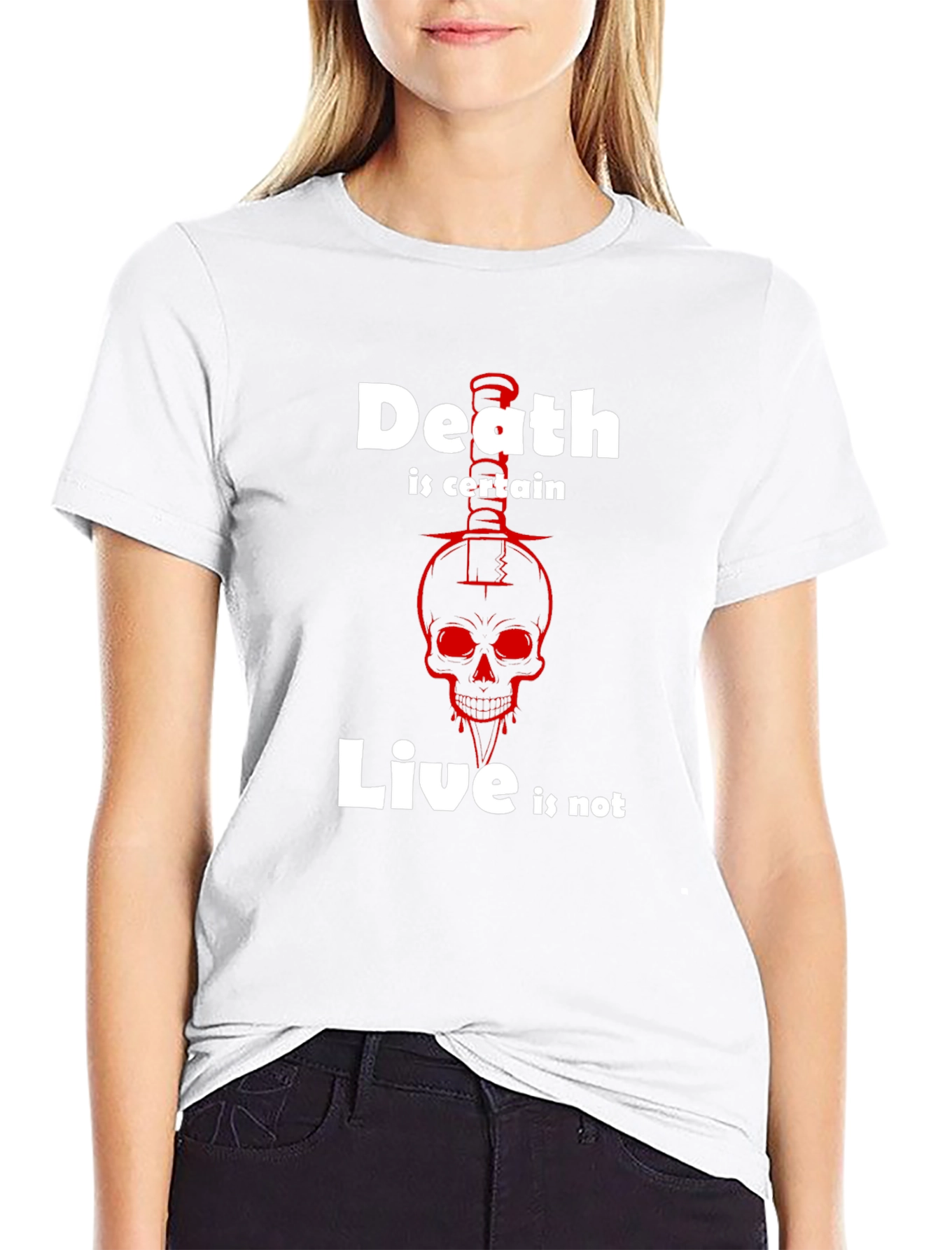 Death is Certain Skull Graphic Tee