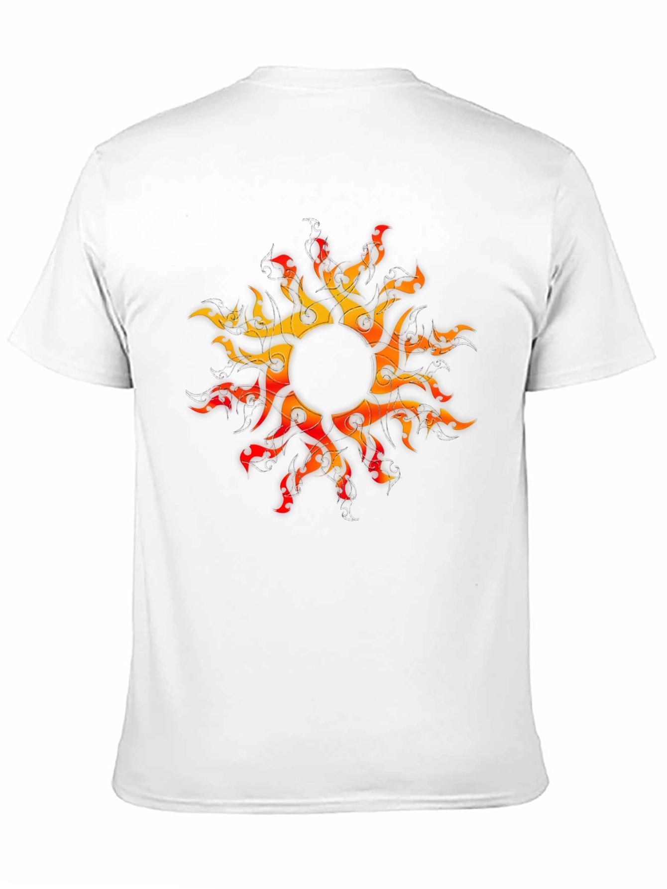Fiery Sun Graphic Black T-Shirt