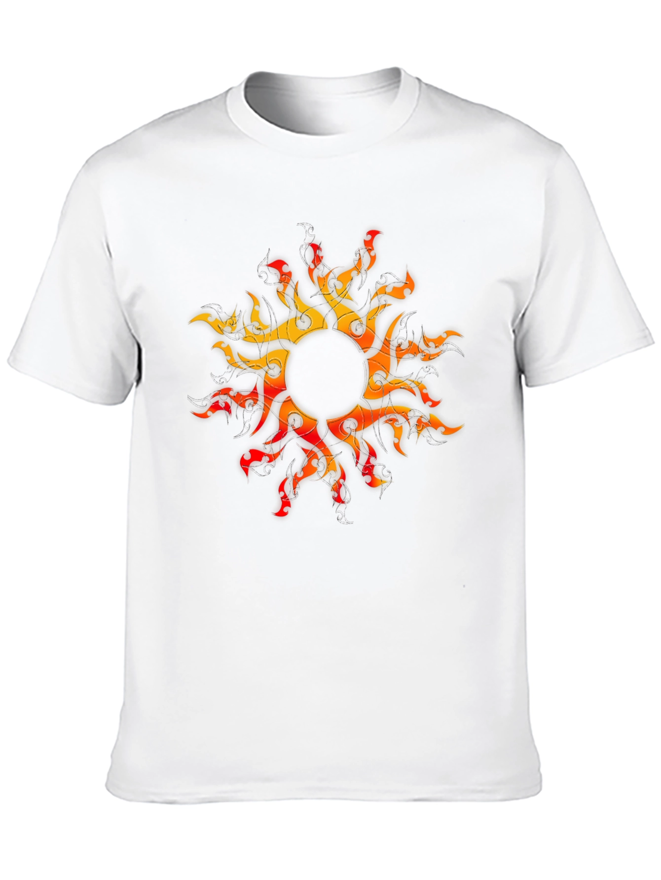 Fiery Sun Graphic Black T-Shirt