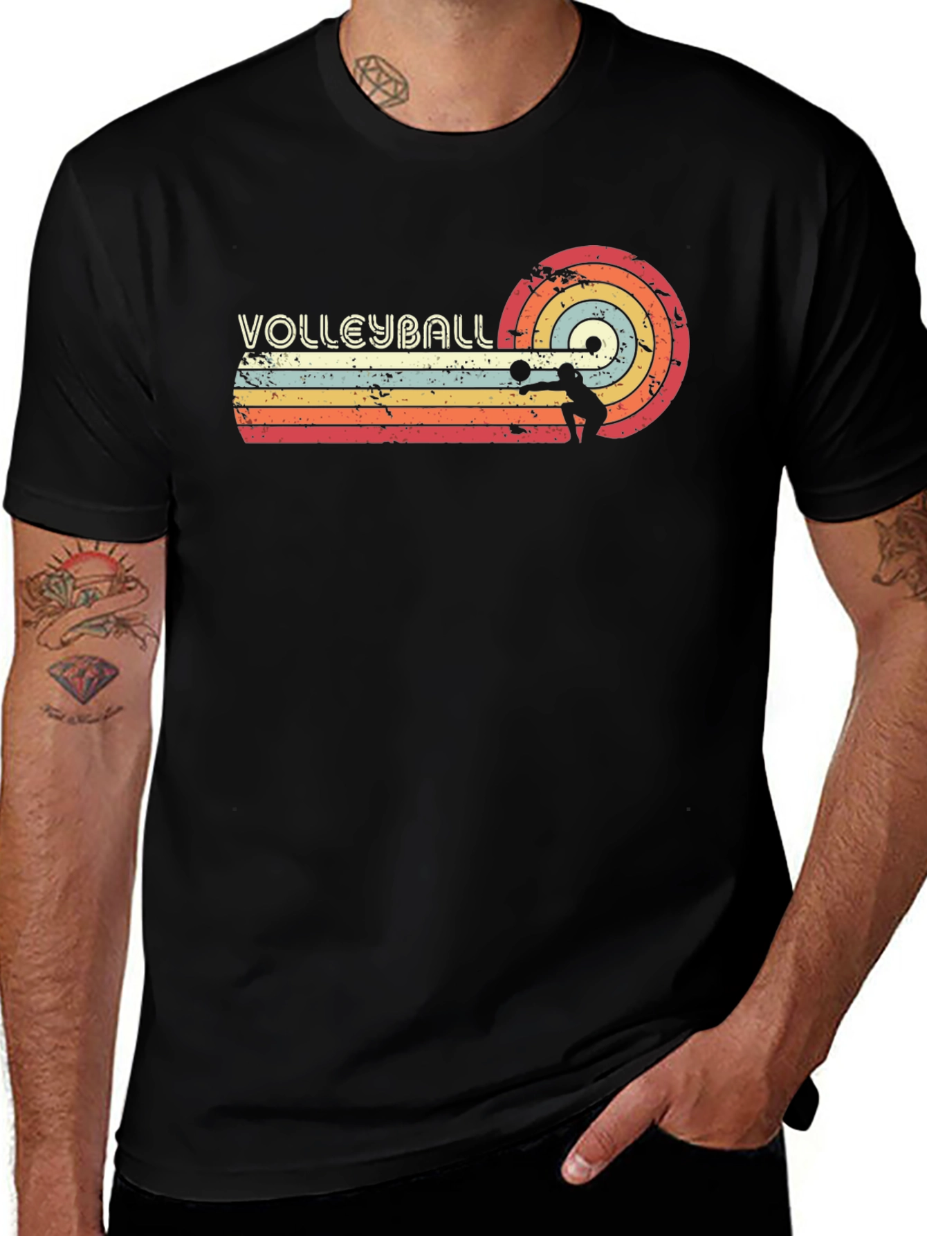 Retro Volleyball Graphic T-Shirt